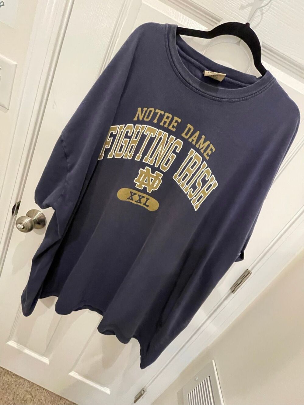 Russell Athletic Notre Dame Fighting Irish T-Shirt 6X Navy 100% Cotton